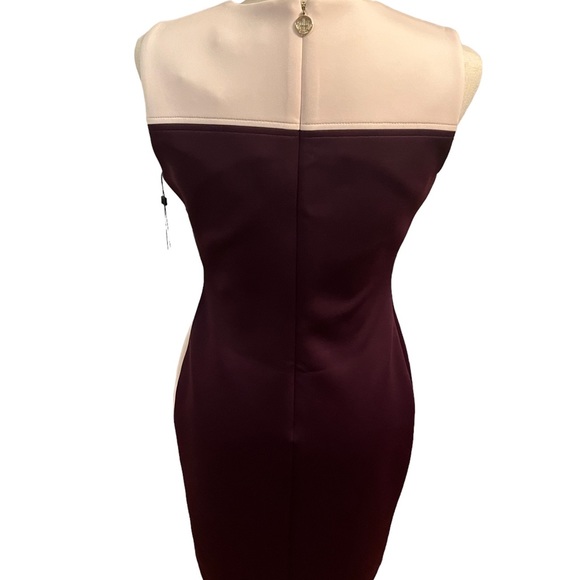 NWT Tommy Hilfiger Maroon and pink asymmetrical dress size 6 - Picture 3 of 7